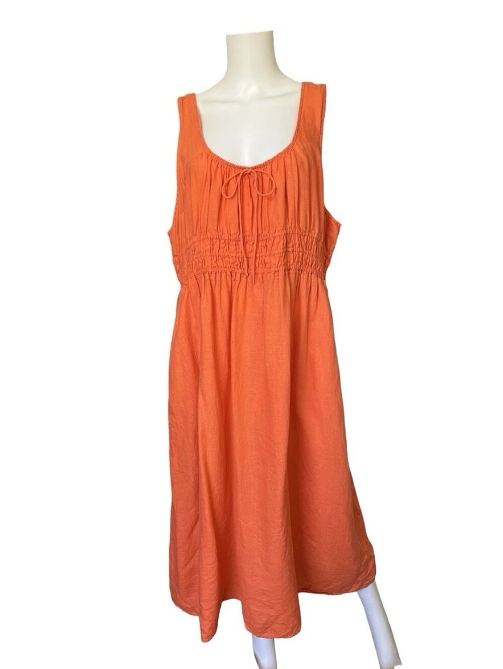 J Crew Sleeveless Linen Maxi Dress